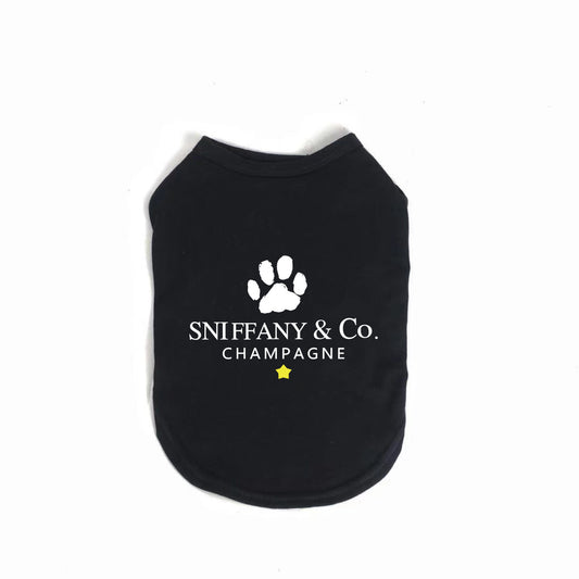 Sniffany & Co Dog Top - Black/White