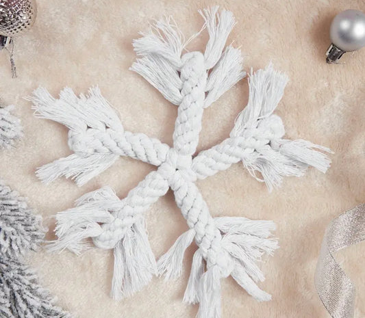 Christmas Snowflake Dog Rope  Toy