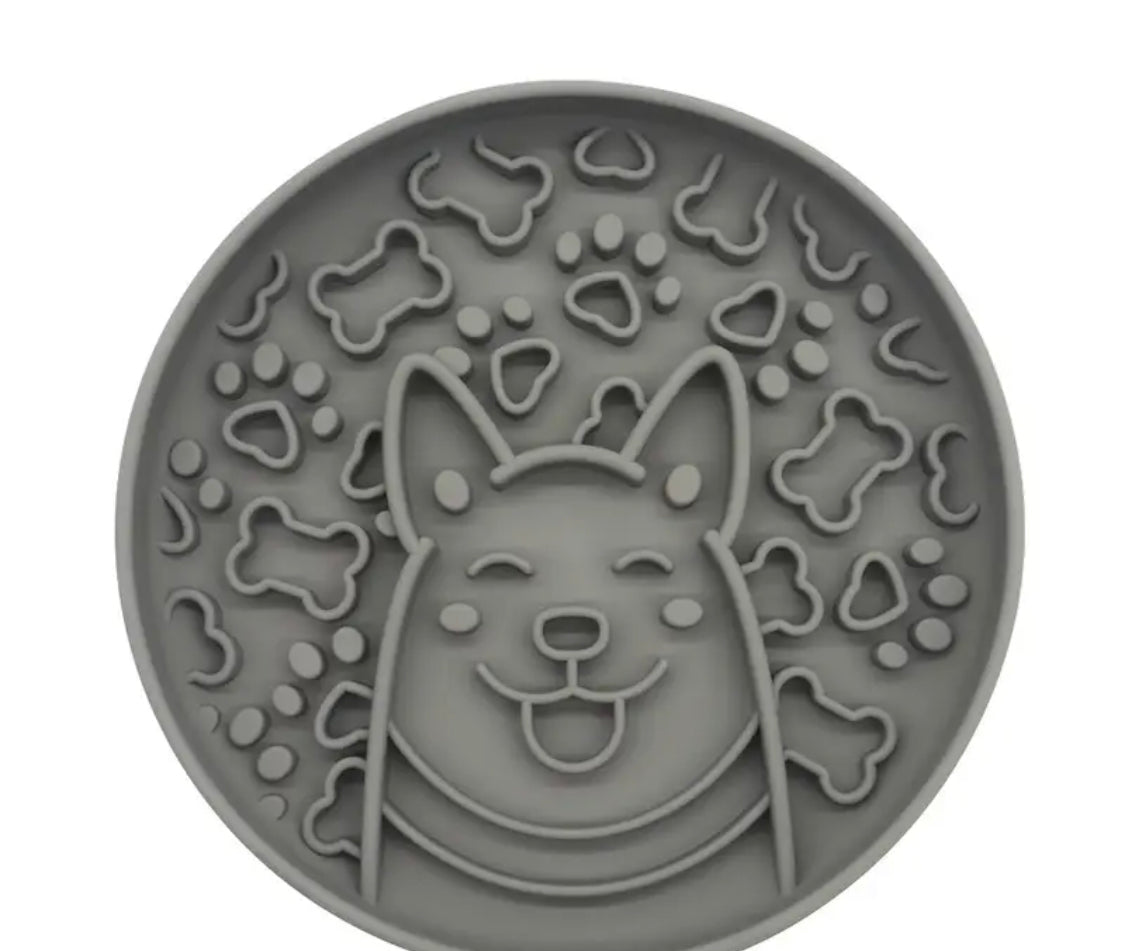 Dog Silicone Slow Feeder - Grey