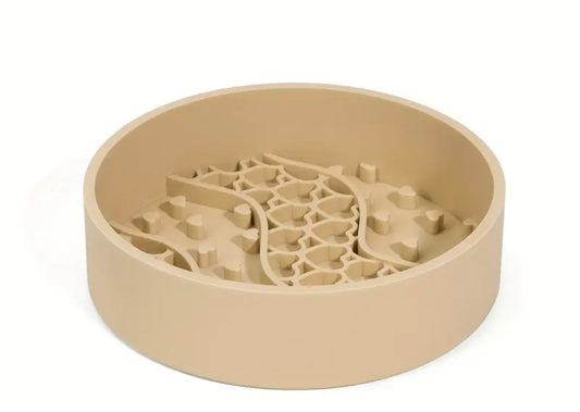 Silicone Slow Feeder Dog Bowl - Milk Coffee