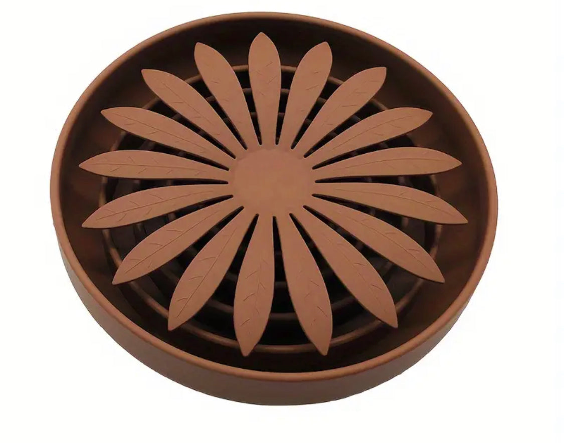 Silicone Slow Feeder Dog Bowl - Coffee Petal