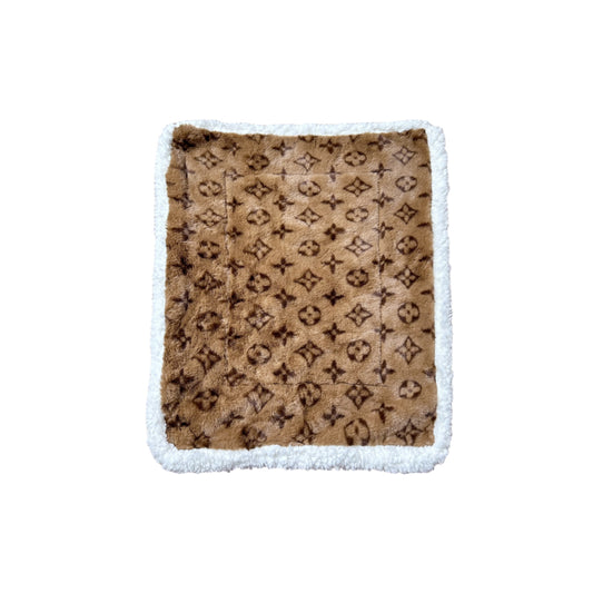 Faux Sherpa Dog Mat - Brown