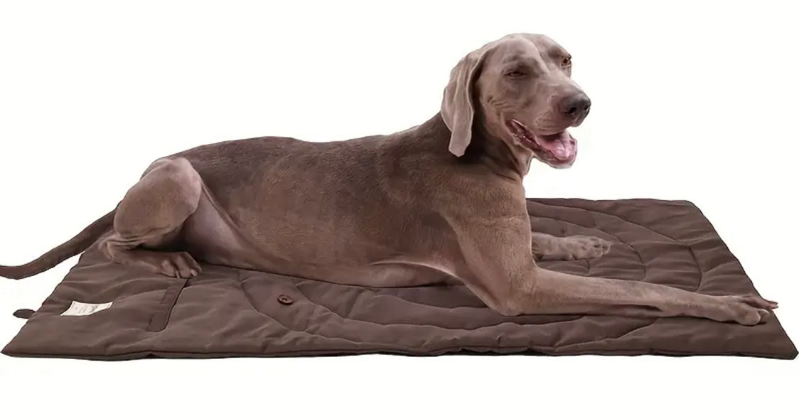 Quilted Folding Pet Blanket - Chocolate