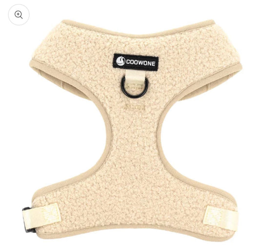 Teddy Fleece Bouclé Harness Set - Cream